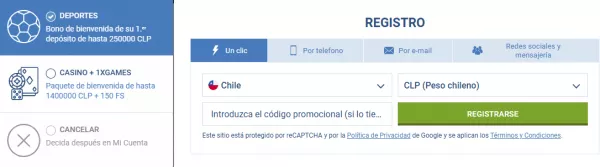 1xbet Latam - Registro