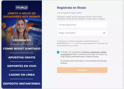Rivalo Latam - Registro